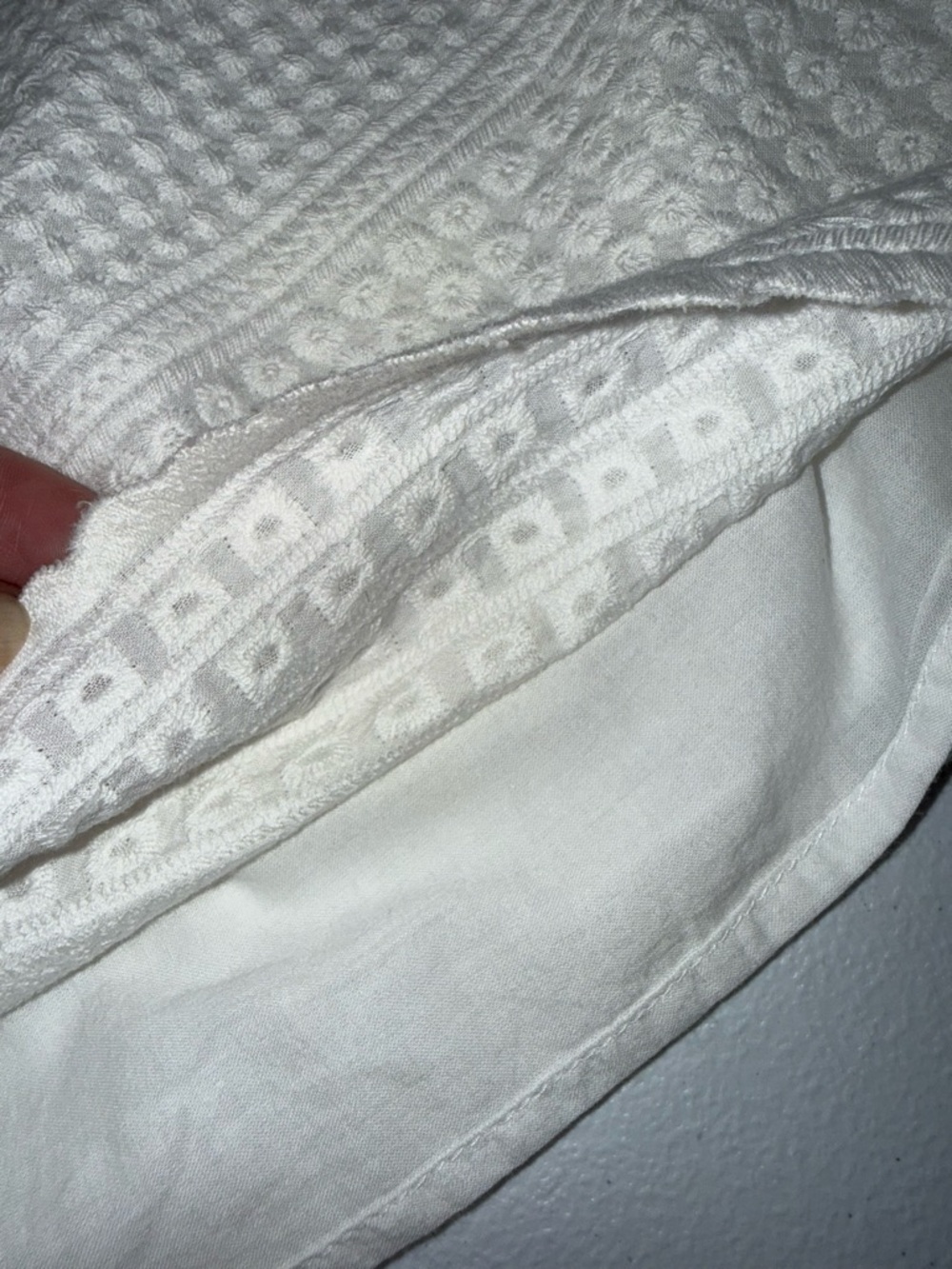 Free People White Embroidered Cotton Shorts Size 12 High Rise Boho Lace Detail - Picture 5 of 9